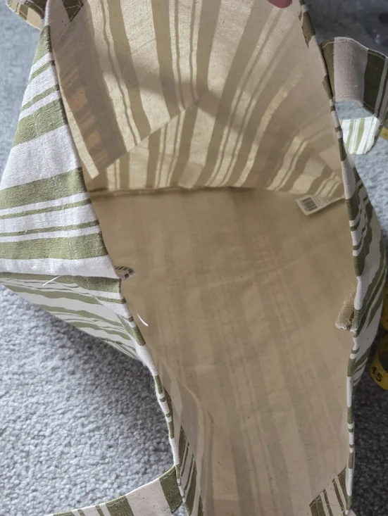 NWOT Green Striped Sézane Tote Bag - Picture 8 of 10